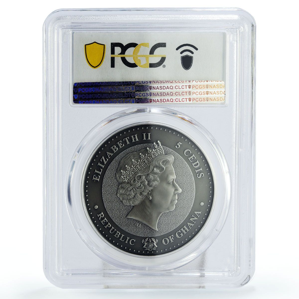 ガーナ 5セディ 絶滅危惧野生生物 オリックス 動物 動物相 MS70 PCGS