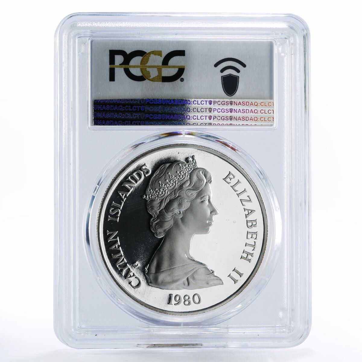 ケイマン諸島 25ドル ホー・オブ・チューダー PR68 PCGS 銀貨 1980年