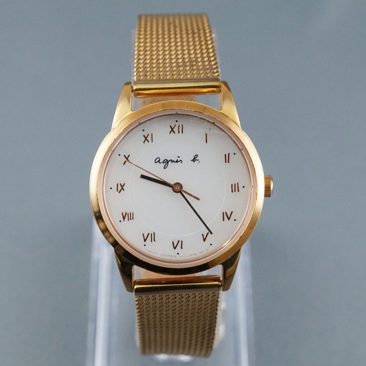 agnes b. アニエスベー 腕時計 V117-KNY0 ソーラー USED美品 ゴールド