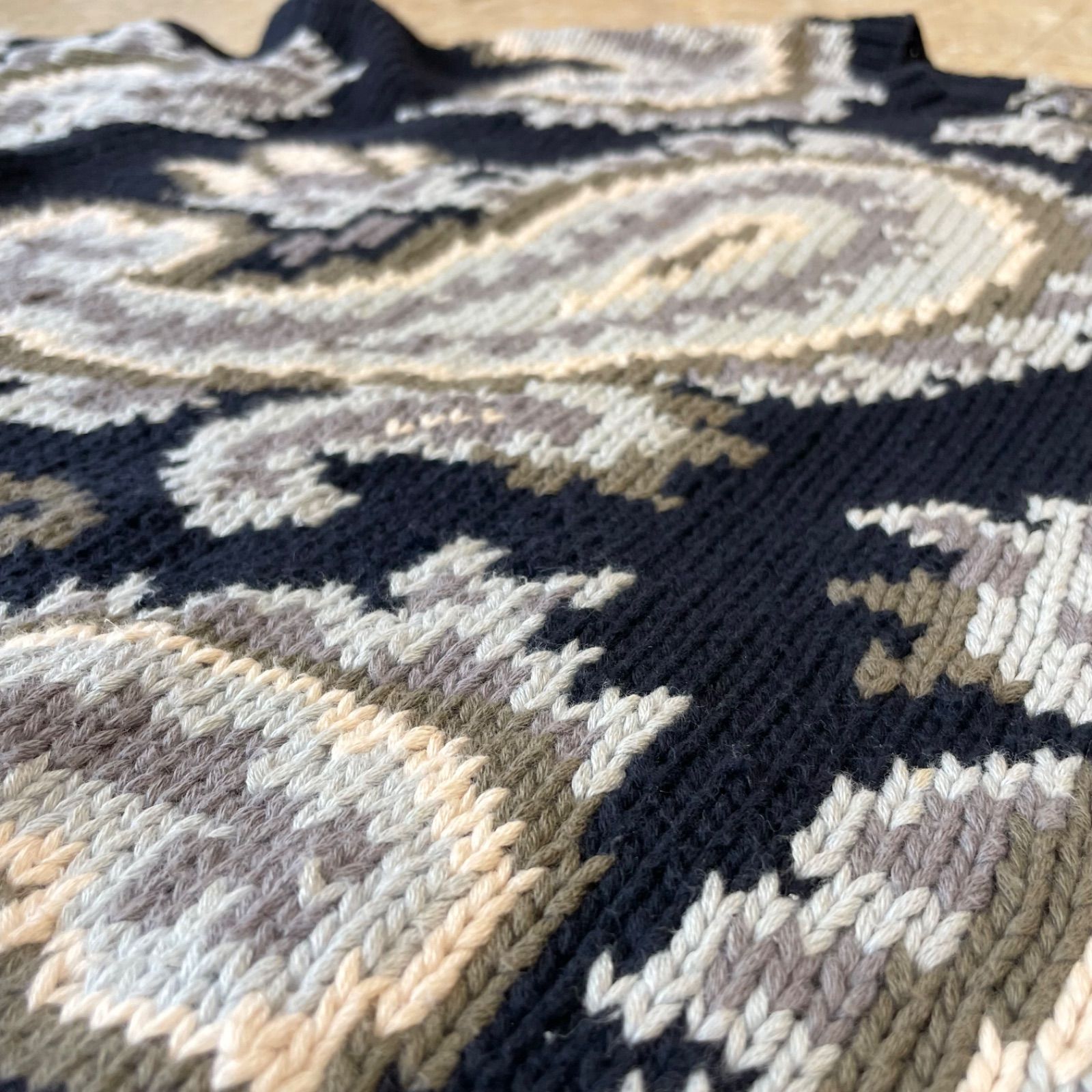 80s〜 香港製 【Perry Ellis】 ペリーエリス ペイズリー柄 コットン