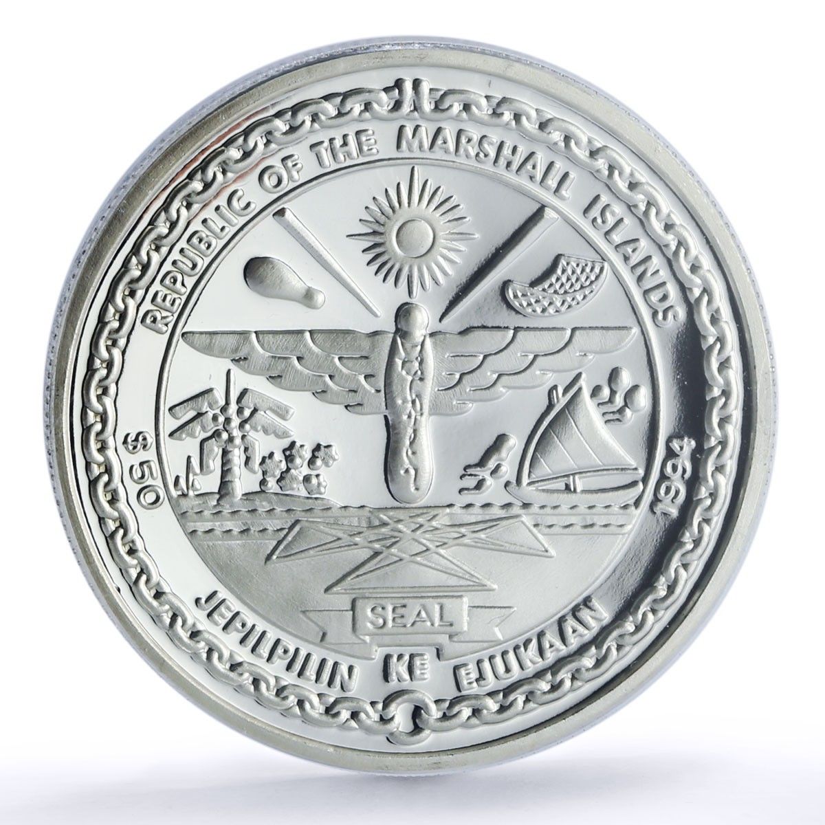 マーシャル諸島 50ドル 太陽系 宇宙 PR 69 PCGS 銀貨 1994年 - メルカリ