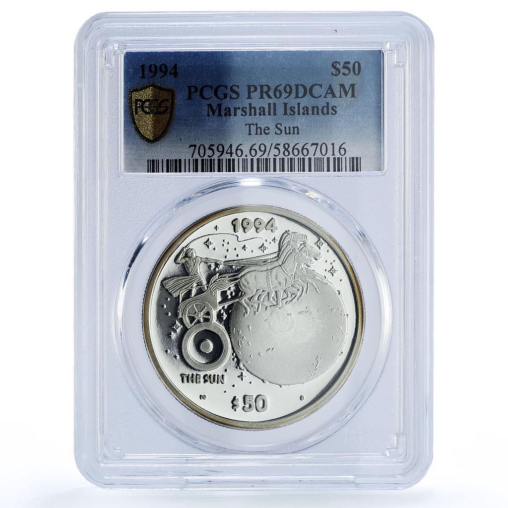 マーシャル諸島 50ドル 太陽系 宇宙 PR 69 PCGS 銀貨 1994年 - メルカリ