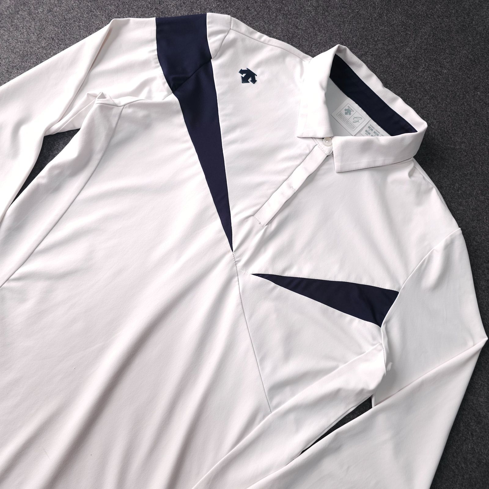DESCENTE GOLF】デサントゴルフ 長袖ポロシャツ ストレッチ素材 L