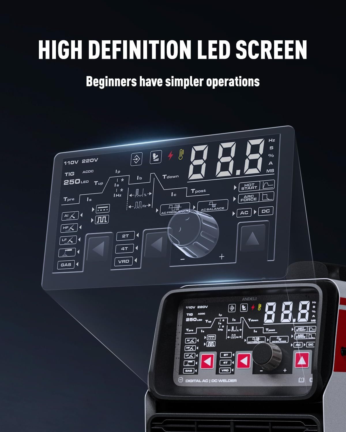 200 AMP TIG溶接機 アルミ溶接機AC|DC MMA|LIFT TIG|HF TIG THREE-IN-ONE V アルミ溶接機 TIG-250 AC DC