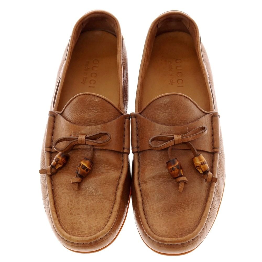 中古】グッチ GUCCI タッセル ドライビングシューズ ブラウン【サイズ8