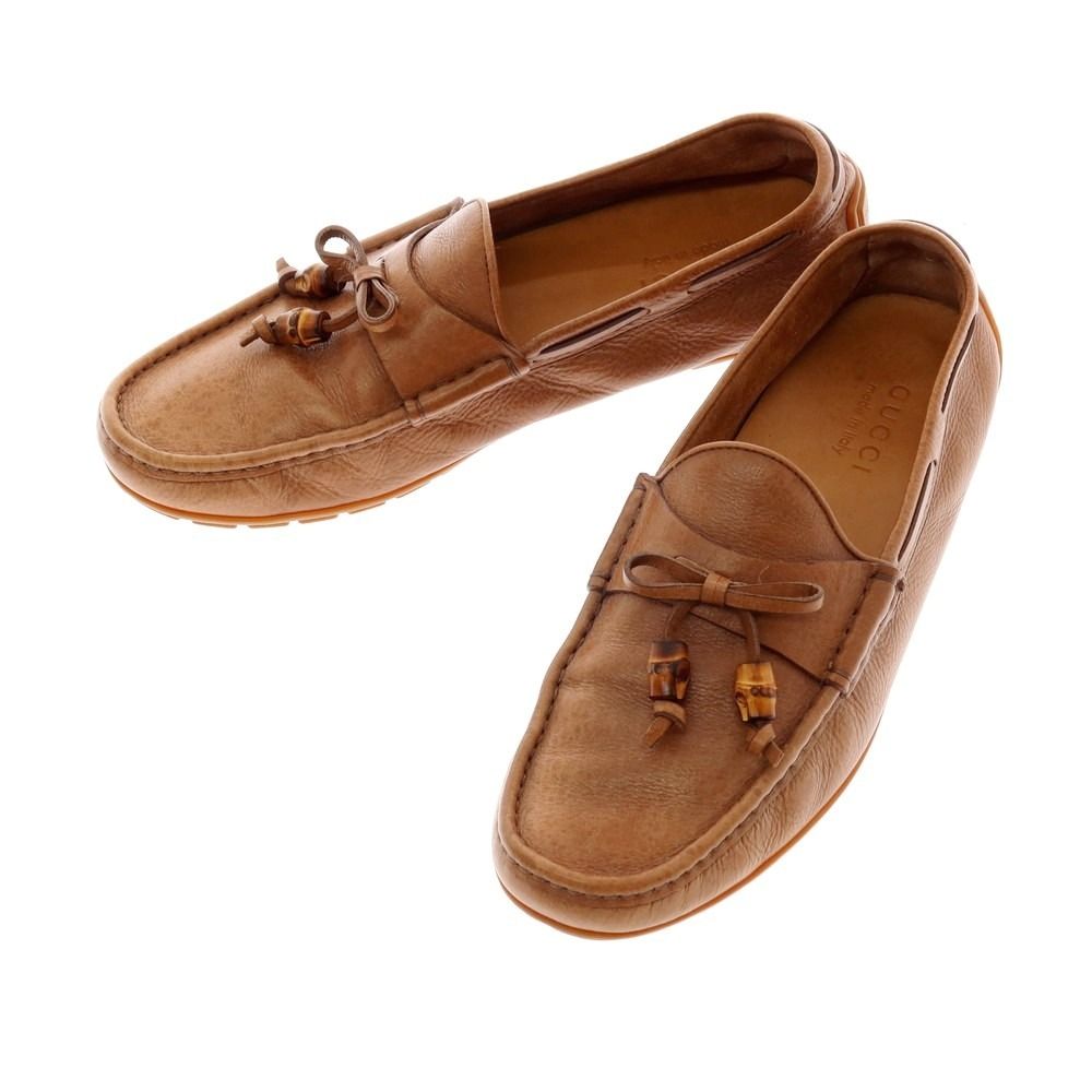 中古】グッチ GUCCI タッセル ドライビングシューズ ブラウン【サイズ8