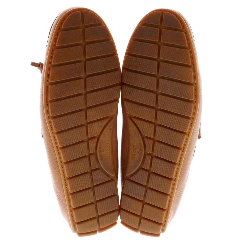 中古】グッチ GUCCI タッセル ドライビングシューズ ブラウン【サイズ8