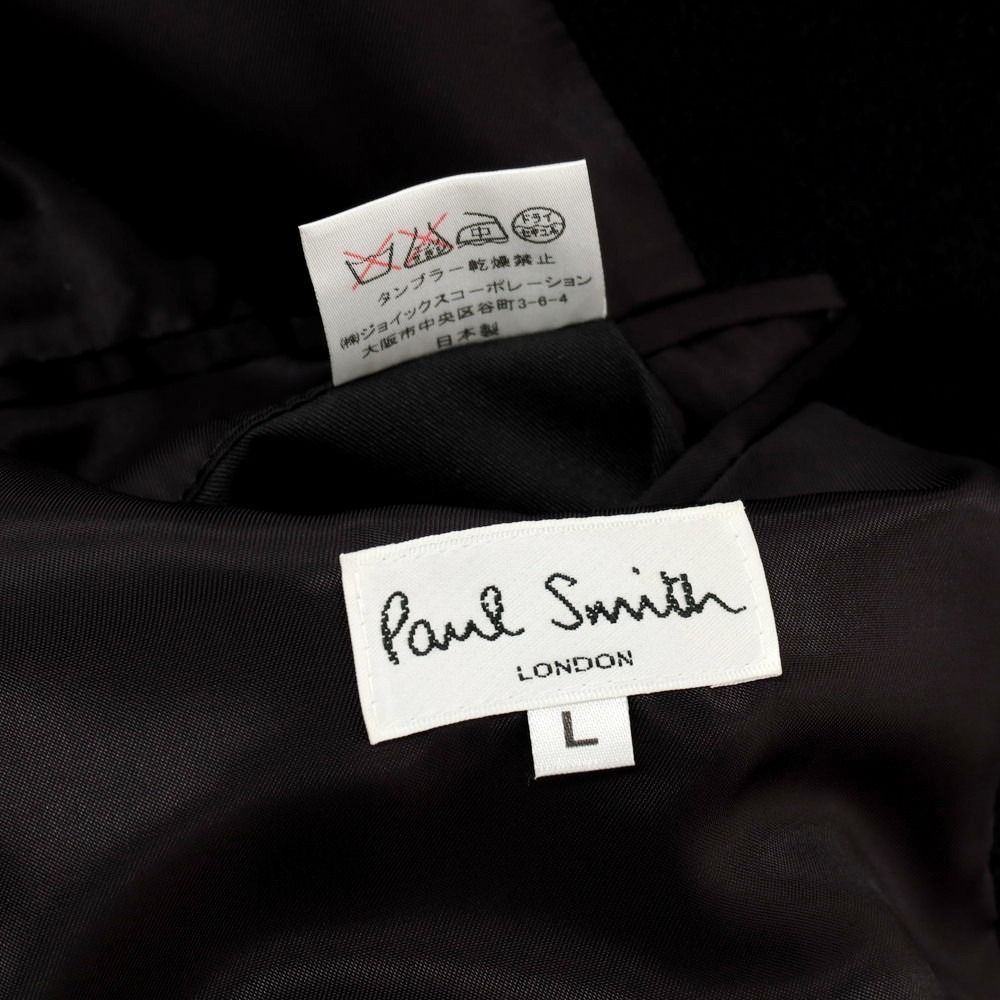 中古】ポールスミス Paul Smith アンゴラ ステンカラーコート ブラック