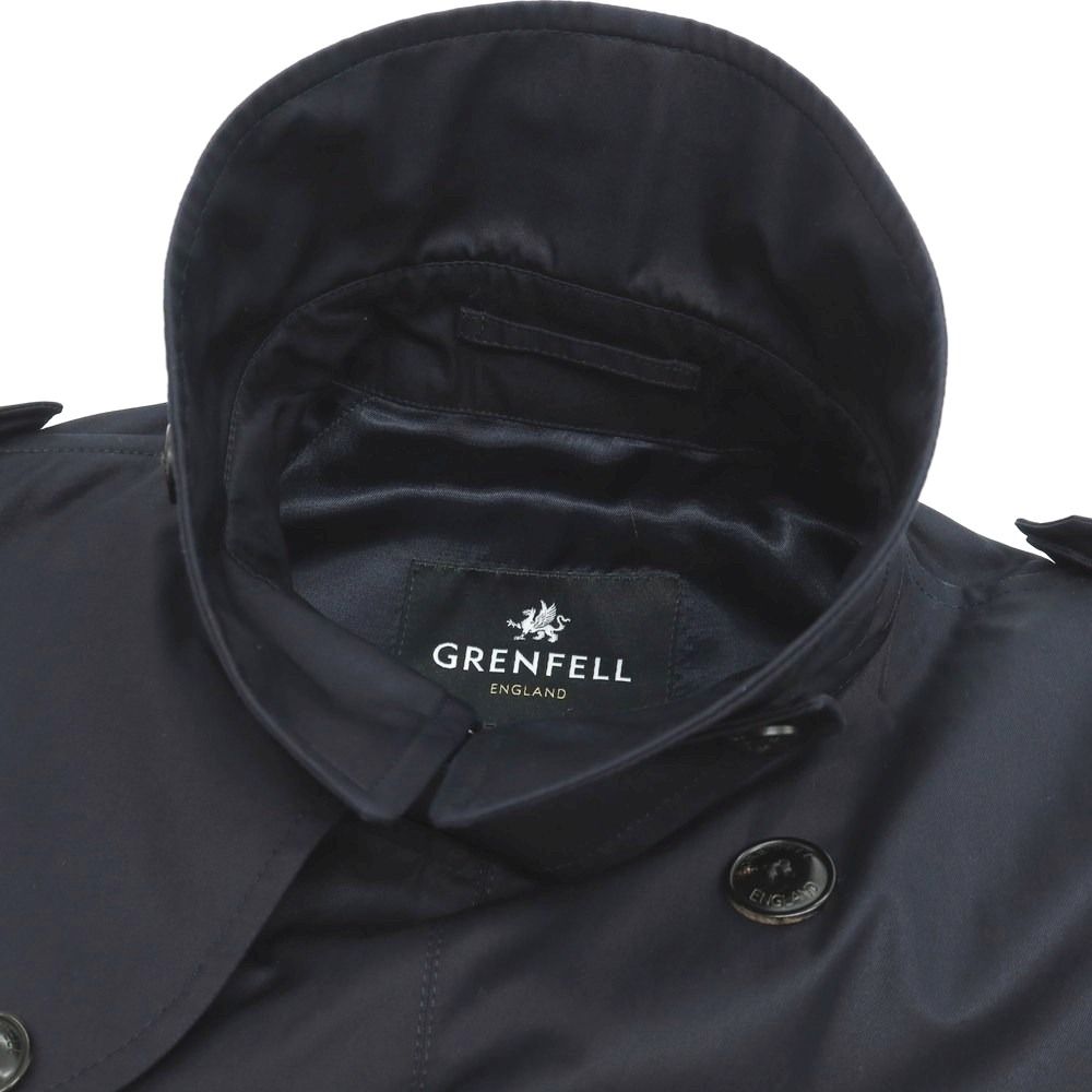 中古】グレンフェル GRENFELL コットン トレンチコート ネイビー