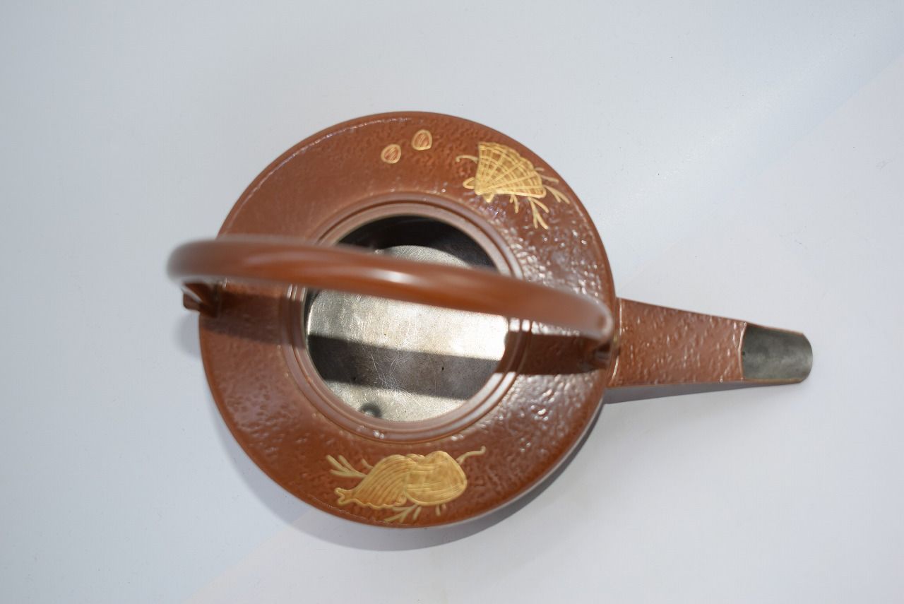 茶道具 海松貝蒔絵 銅製 銚子 陶器製替蓋付 29-9505 - メルカリ