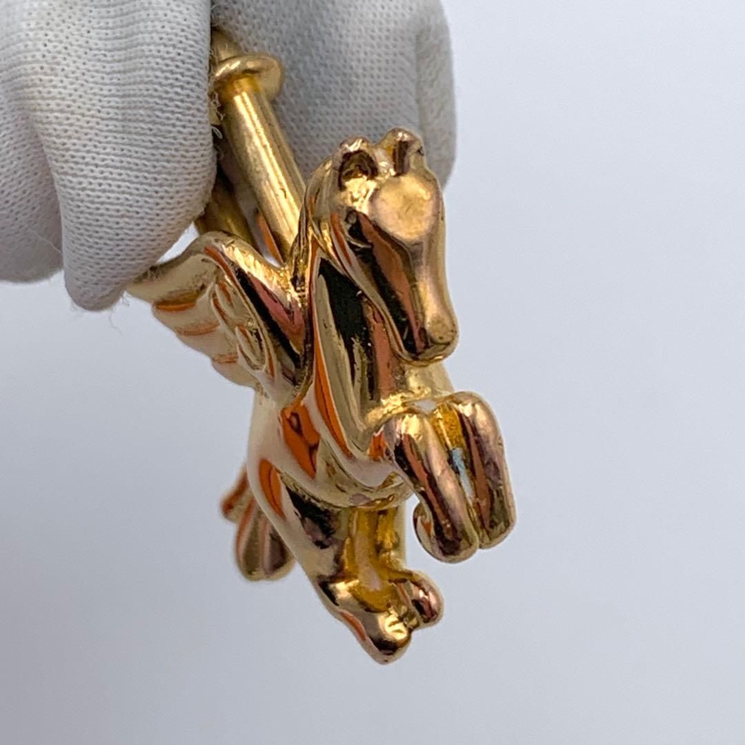 エルメス ペガサス 馬 カデナ 1993年限定 ゴールド チャーム 南京錠