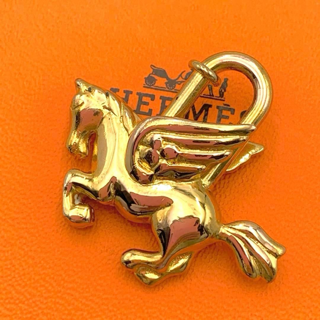 エルメス ペガサス 馬 カデナ 1993年限定 ゴールド チャーム 南京錠