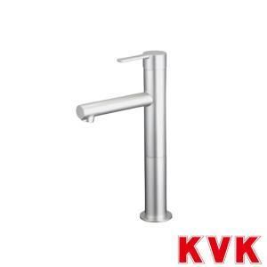 KVK シングル混合栓 ロングボディ チタニウムシルバー