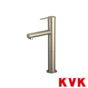 KVK シングル混合栓 ロングボディ ブロンズゴールド