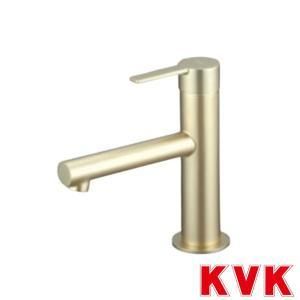 KVK シングル混合栓 サテンゴールド