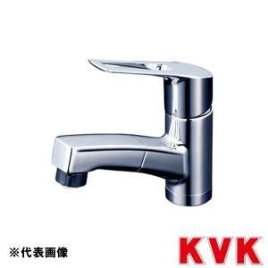 KVK 寒 取付穴兼用型 シングルシャワー付混合栓 eレバー