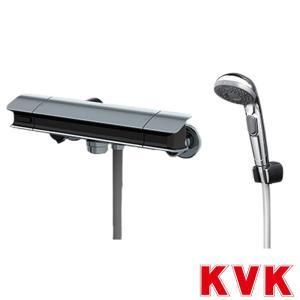 KVK サーモスタット式シャワー 撥水 メッキワンストップ付ウルトラファインバブルシャワー付