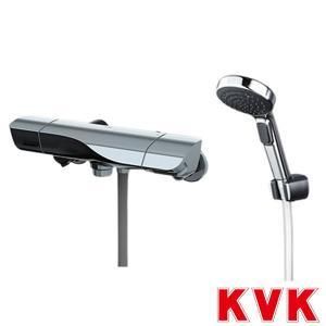 KVK サーモスタット式シャワー 撥水 メッキワイドワンストップシャワー付