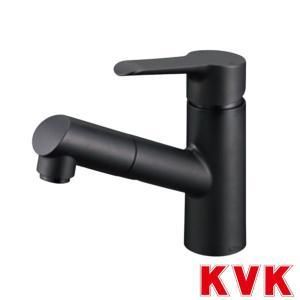 KVK 寒 シングル混合栓 eレバー マットブラック