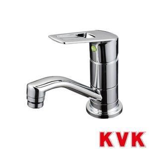 KVK 取付穴兼用型 シングル混合栓 eレバー