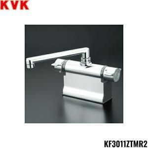 KVK 寒 デッキ形サーモスタット式シャワー メッキシャワー付