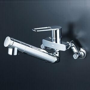 KVK 寒 浄水器内蔵用シングル混合栓 210 mmパイプ付 eレバー