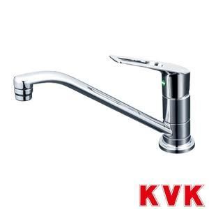 KVK 取付穴兼用型 シングル混合栓 eレバー 撥水