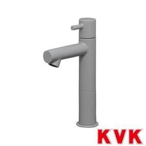 KVK 立水栓 単水栓 ロングボディ マットグレー