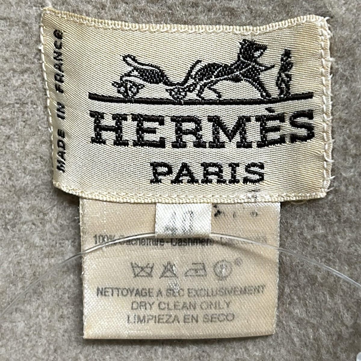 HERMES(エルメス) コート サイズ40 M レディース - ベージュ 長袖