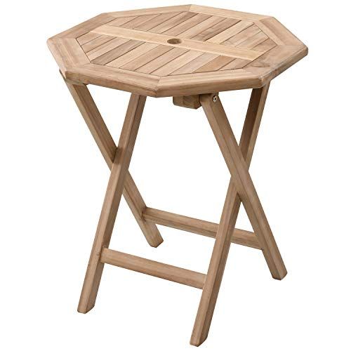 迅速に発送 ガーデンマスター Gardenmaster 折りたたみガーデンテーブル 幅60×奥行60×高さ70.5 cm 天然木チーク材 パラソルホール付き お庭 ベランダ テラス バルコニー IOT-60 f 7 ed 6 bbe