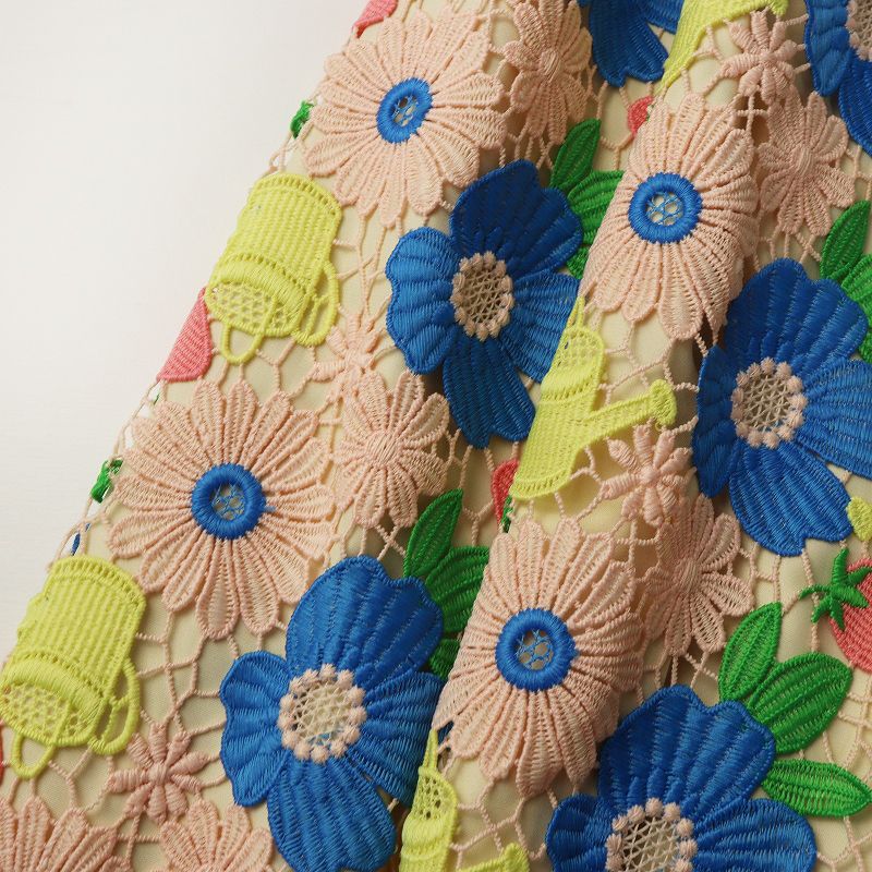 フランシュリッペ franche lippee クロシェットスカート M＼ブルー系