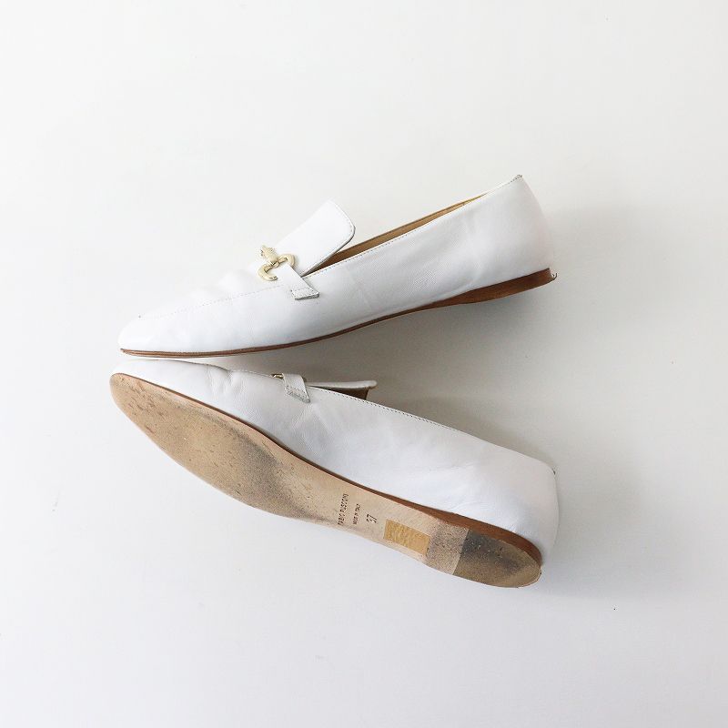 ファビオルスコーニ FABIO RUSCONI ビット パンプス 37｜ホワイト