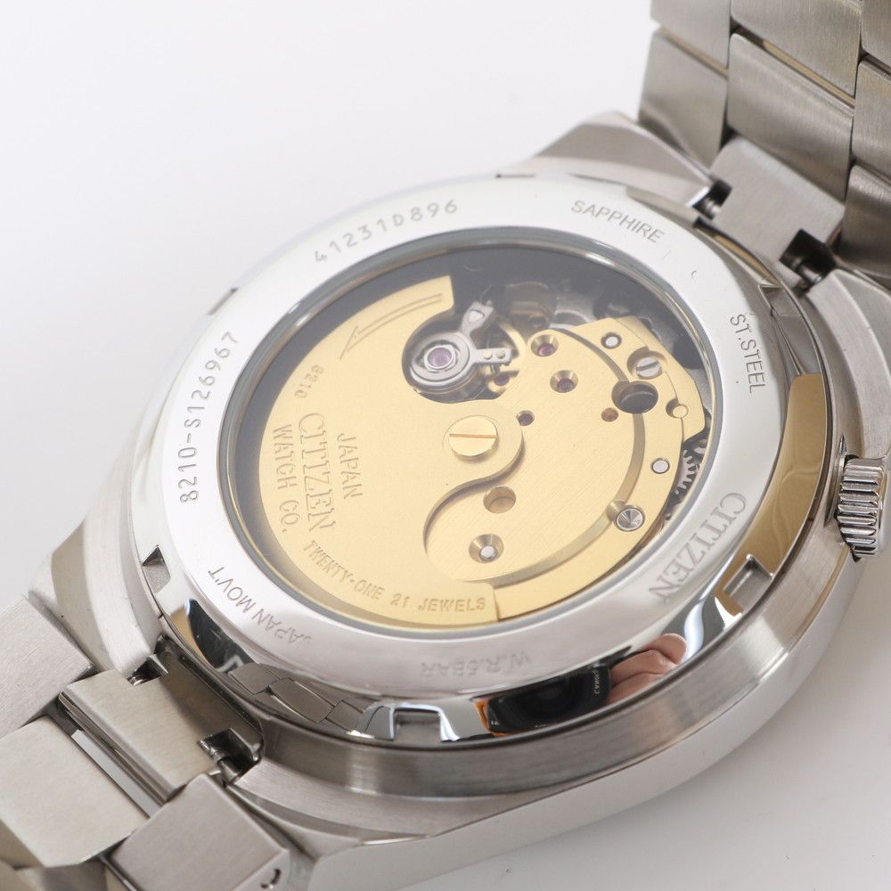  シチズン TSUYOSA NJ0151 88M 8210 S126967 腕時計 自動巻き シルバー メンズ REM DK2 2 リピーター多 自動巻き時計 腕時計(アナログ)