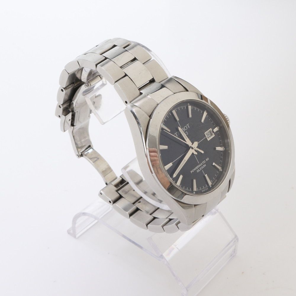  TISSOT ティソ ジェントルマン パワーマティック 80 デイト T127407A 腕時計 シルバー ブランド メンズ REM DK2 1 コート 自動巻き時計 腕時計(アナログ)