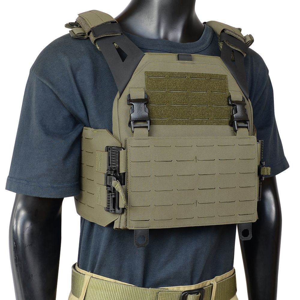 Warrior Assault Systems プレートキャリア LPC V 1 レーザーカット W-LC-LPC-V ソリッドサイド レンジャーグリーン | Mサイズ