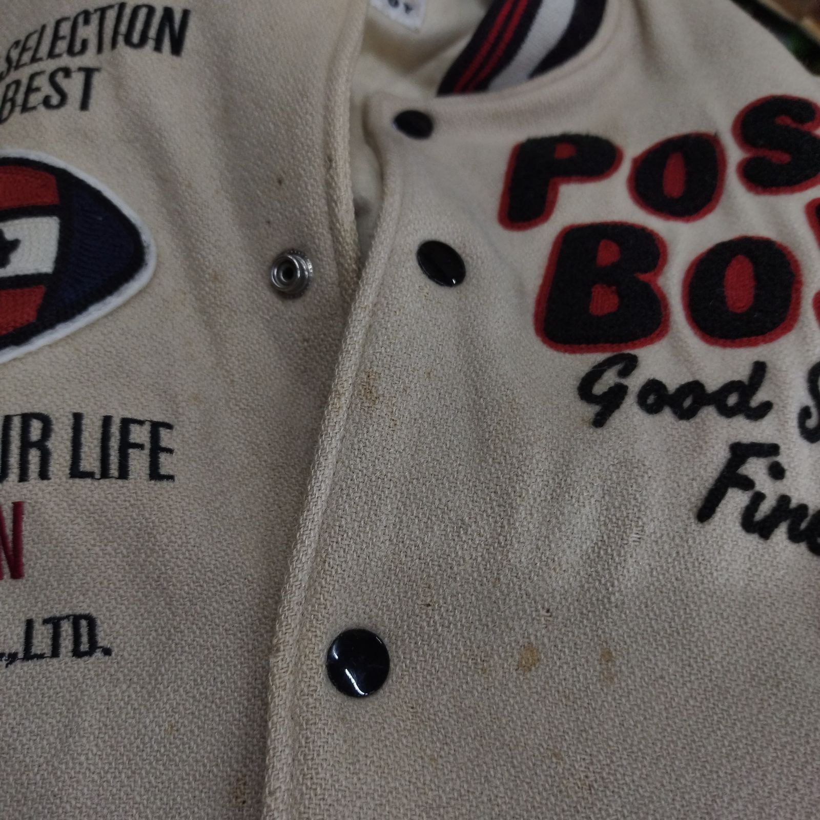 POSH BOY ポッシュボーイ 80s スタジャン 袖 レザー 牛革 フルデコ 