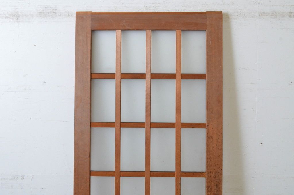 現状販売 マス目格子ガラス引き戸