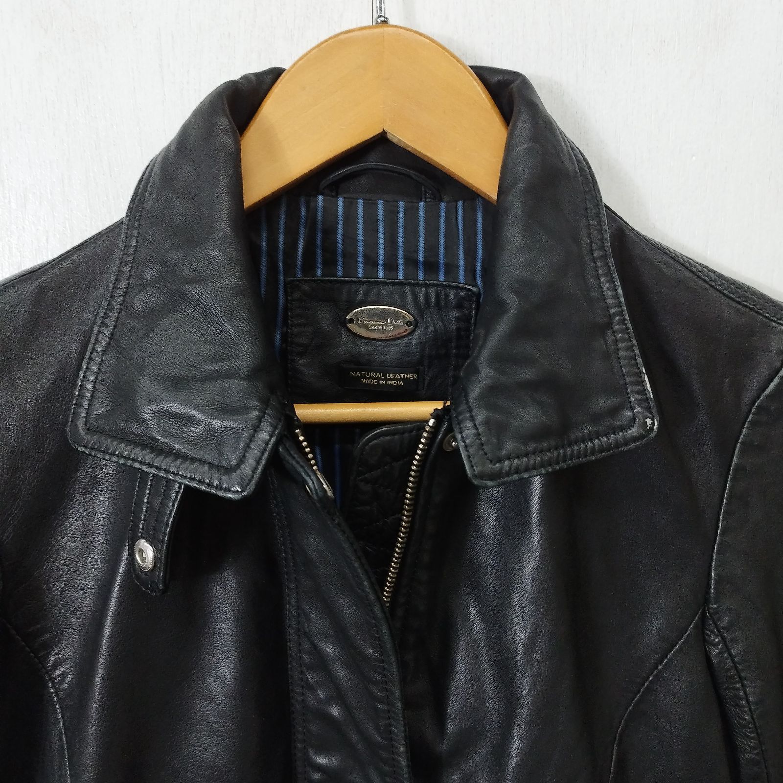 Massimo Dutti マッシモドゥッティ シープ レザー ジャケット シングル 