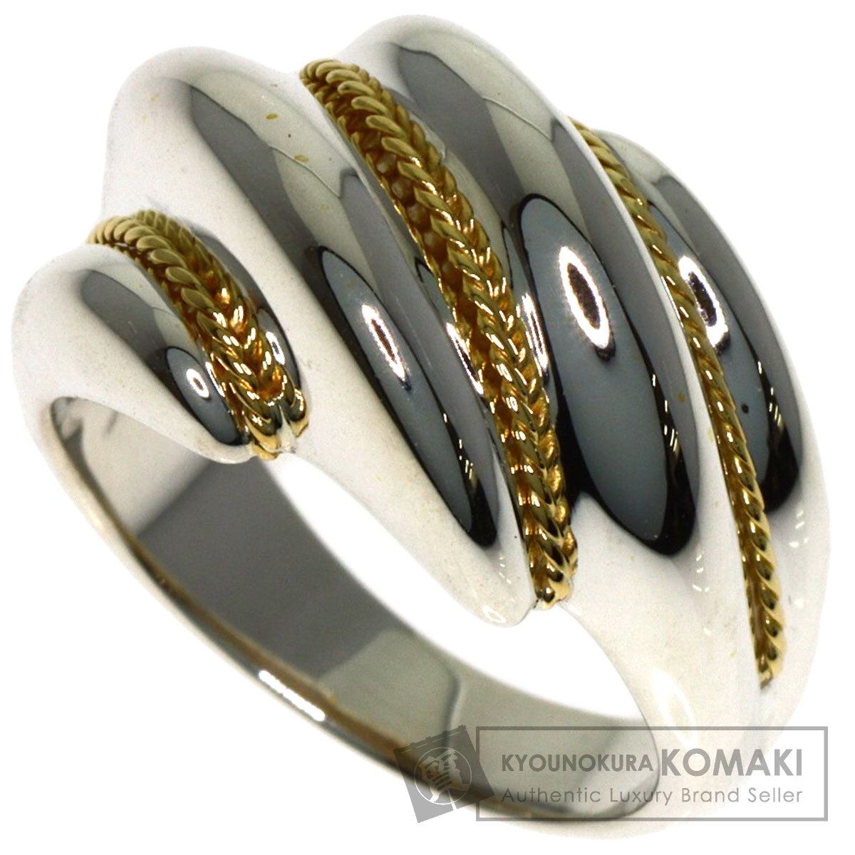 TIFFANY&Co. ティファニー ツイスト ロープ リング・指輪 SV K18YG