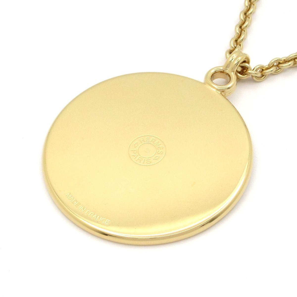 HERMES(エルメス) ネックレス美品 メダイユ カドリージュ GM(Quadrige