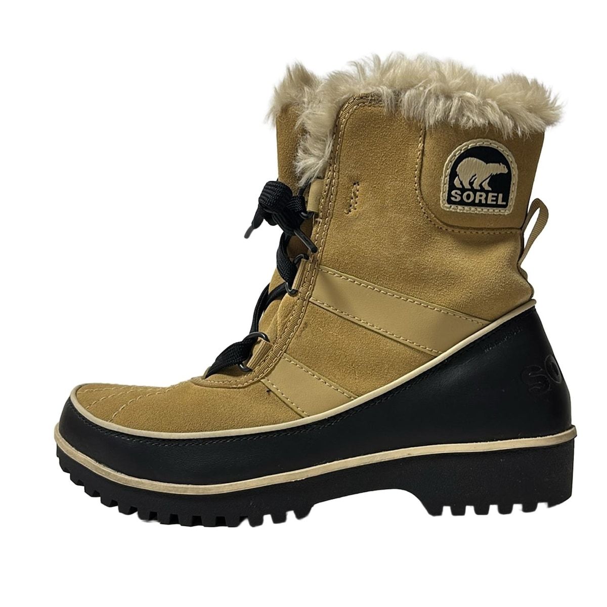 SOREL(ソレル) ショートブーツ 24.5 レディース - ベージュ×黒 レザー