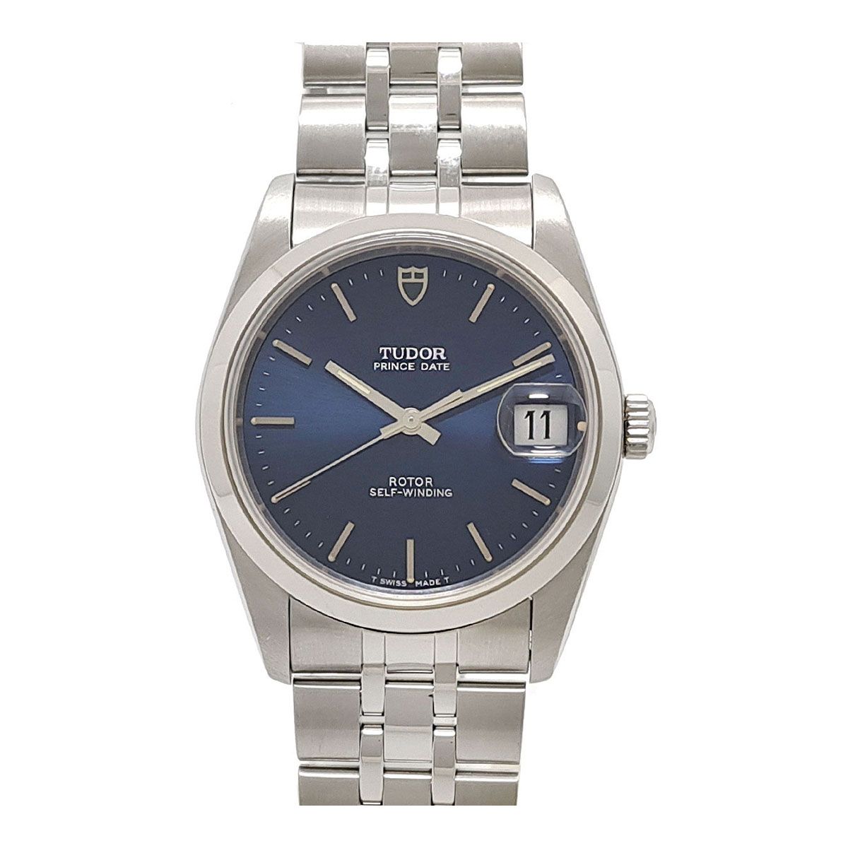 チューダー プリンスデイト ブルーダイヤル 74000N 自動巻き ステンレススティール メンズ ボーイズ TUDOR 時計