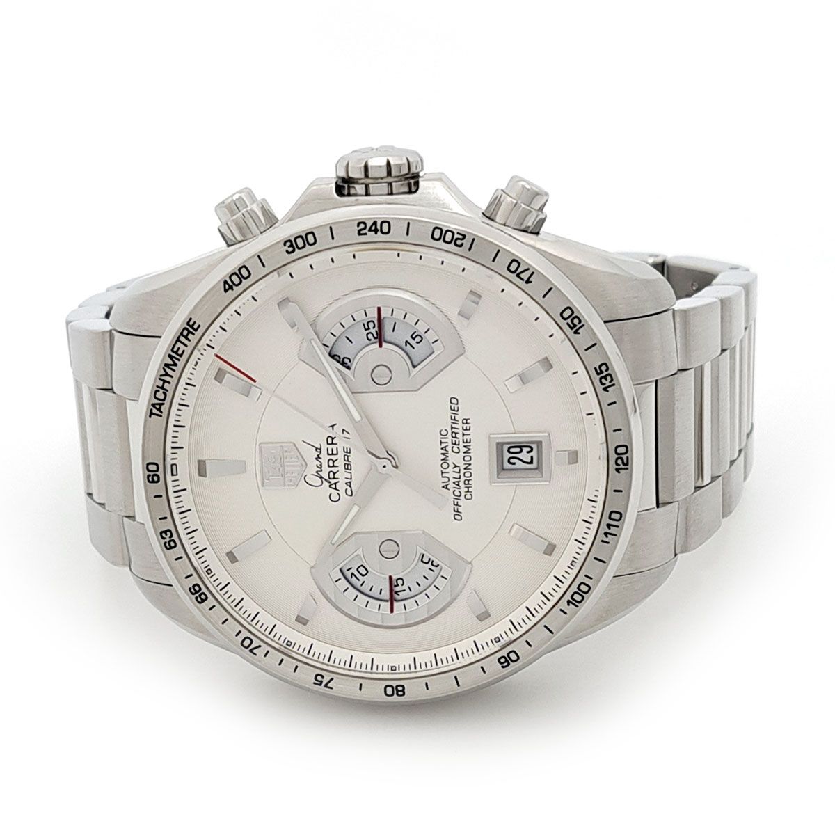  タグホイヤー グランドカレラ クロノグラフ キャリバー17 CAV511B 自動巻き ステンレススティール メンズ TAG HEUER 時計 売れ筋 自動巻き時計 腕時計(アナログ)