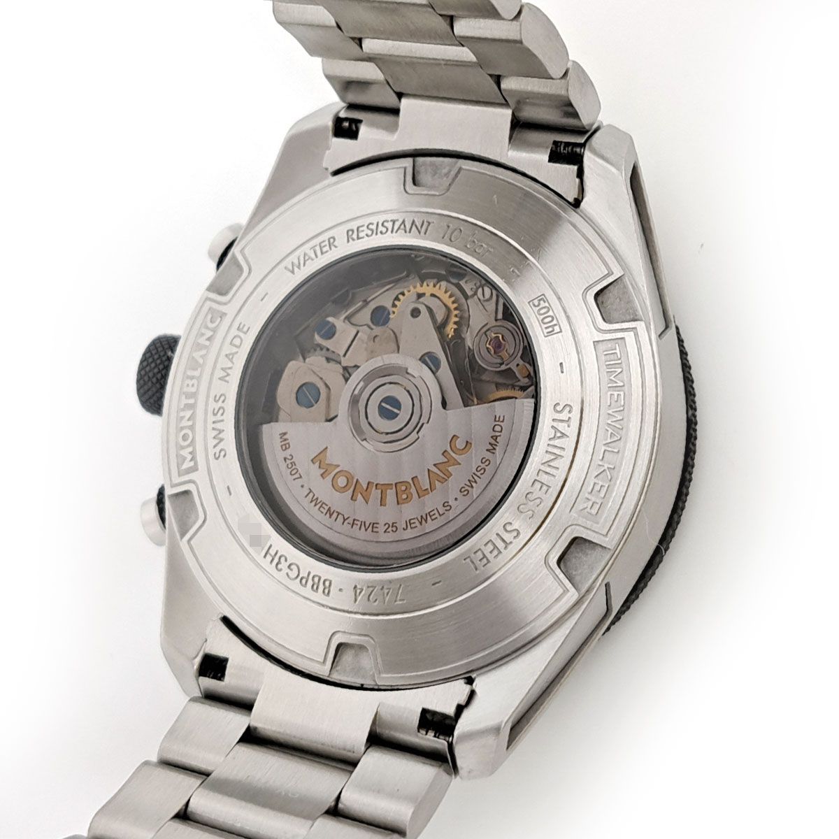  モンブラン タイムウォーカー クロノグラフ 自動巻き ステンレススティール メンズ MONTBLANC 時計 無地シャツ 自動巻き時計 腕時計(アナログ)