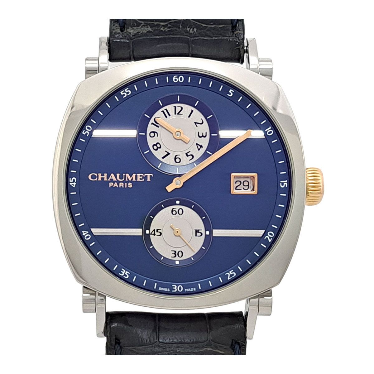 ショーメ ダンディ レギュレーター W11784 48V 自動巻き ステンレススティール メンズ Chaumet 時計