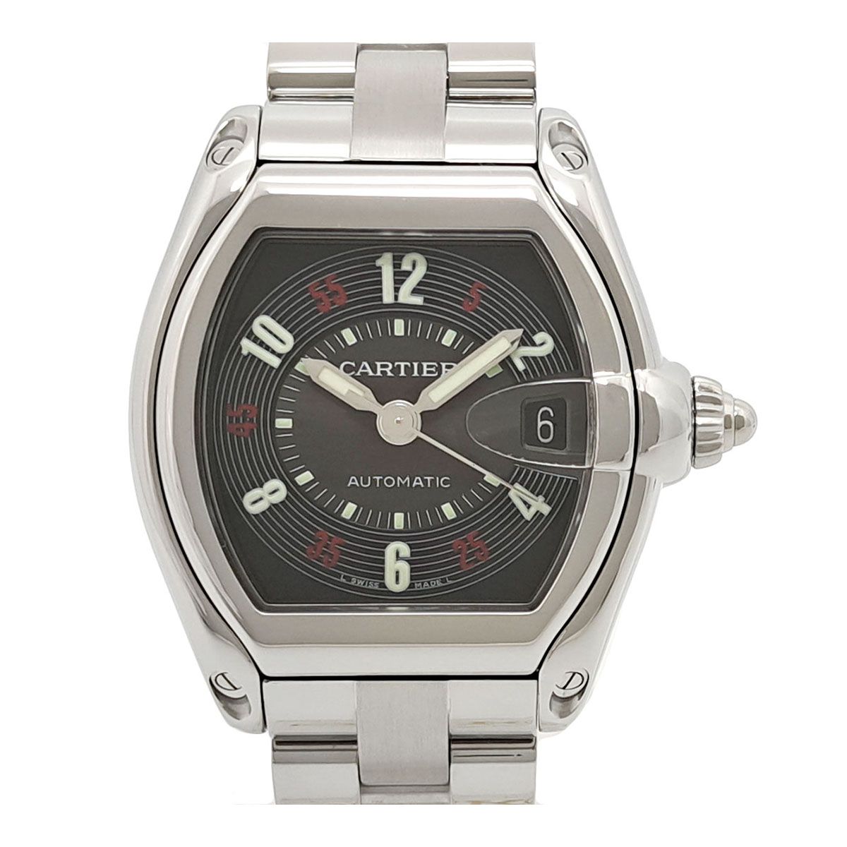 カルティエ ロードスター LM Overhauled W62002V3 自動巻き ステンレススティール メンズ CARTIER 時計