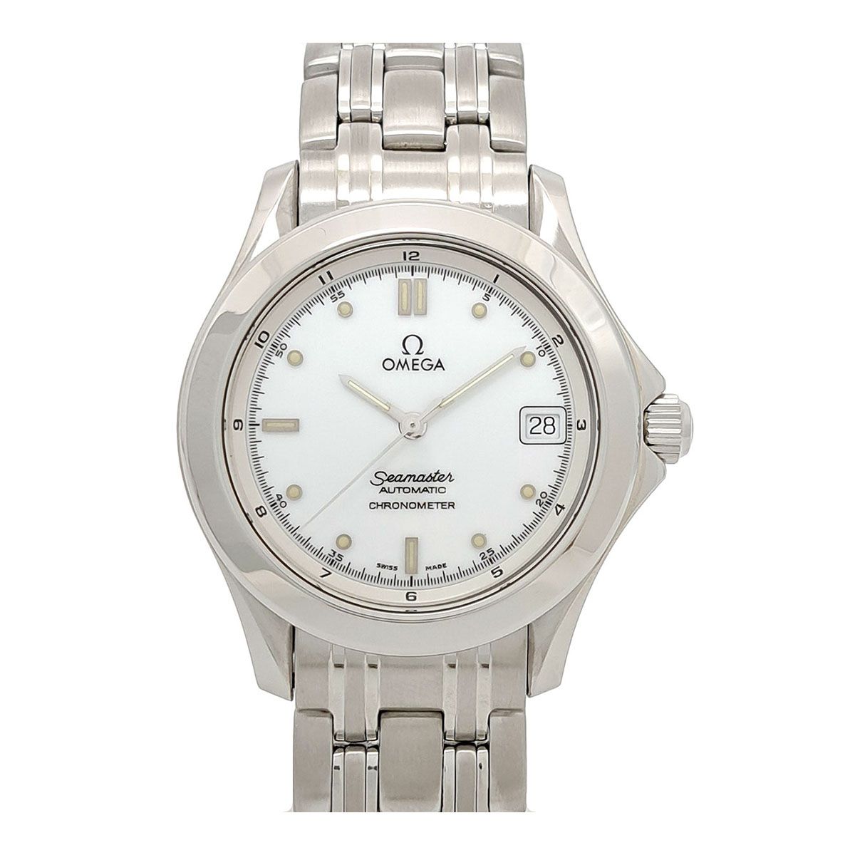 オメガ シーマスター 120 オートマティック ホワイト Overhauled 2501 20 自動巻き ステンレススティール メンズ ボーイズ OMEGA 時計