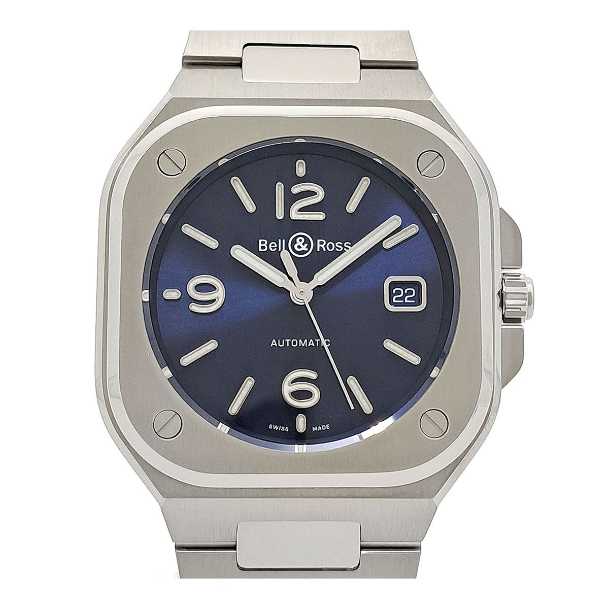 ベル＆ロス BR05 ブルースチール BR05 自動巻き ステンレススティール メンズ Bell＆Ross 時計