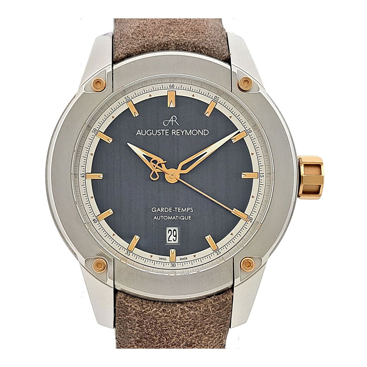 オーガスト レイモンド ユニティ 自動巻き ステンレススティール ゴールドメッキ メンズ Auguste Reymond 時計