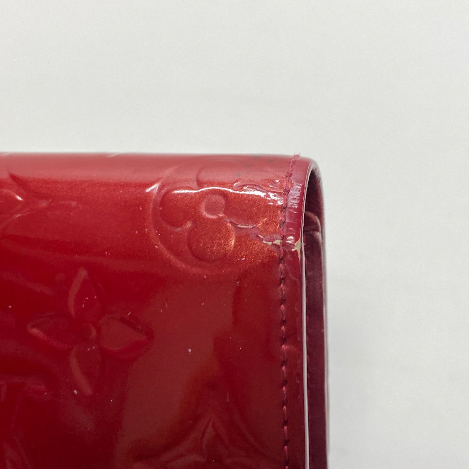 3447 LOUIS VUITTON ルイヴィトン ヴェルニ 長財布 レッド